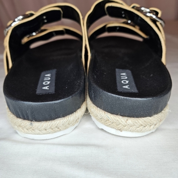 AQUA Kail Leopard-Print Calf Hair Slide Sandals NWT 7.5 Retail $120 - Picture 8 of 13